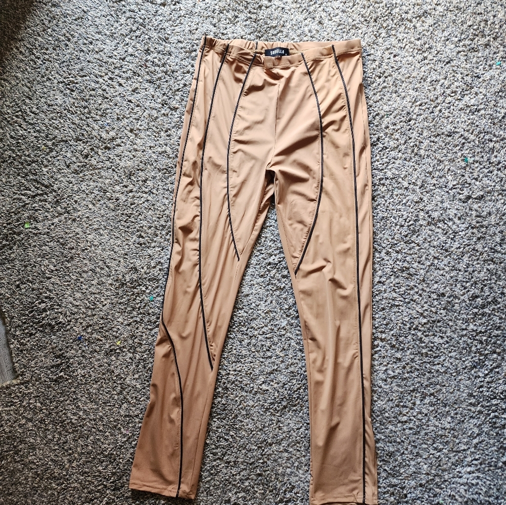Sorella Shape tan color Piping legging size 1xl - Picture 4 of 10